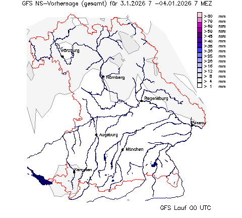 GFS Niederschlagsvorhersage (Summe) für 24 Stunden vom 03.01.2026 wurde nicht gefunden!